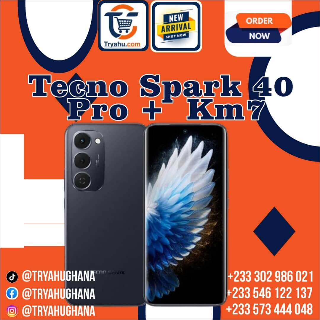 Tecno Spark 40 Pro Plus (KM7) – Slim, Fast & Smart for Everyday Ghanaian Life